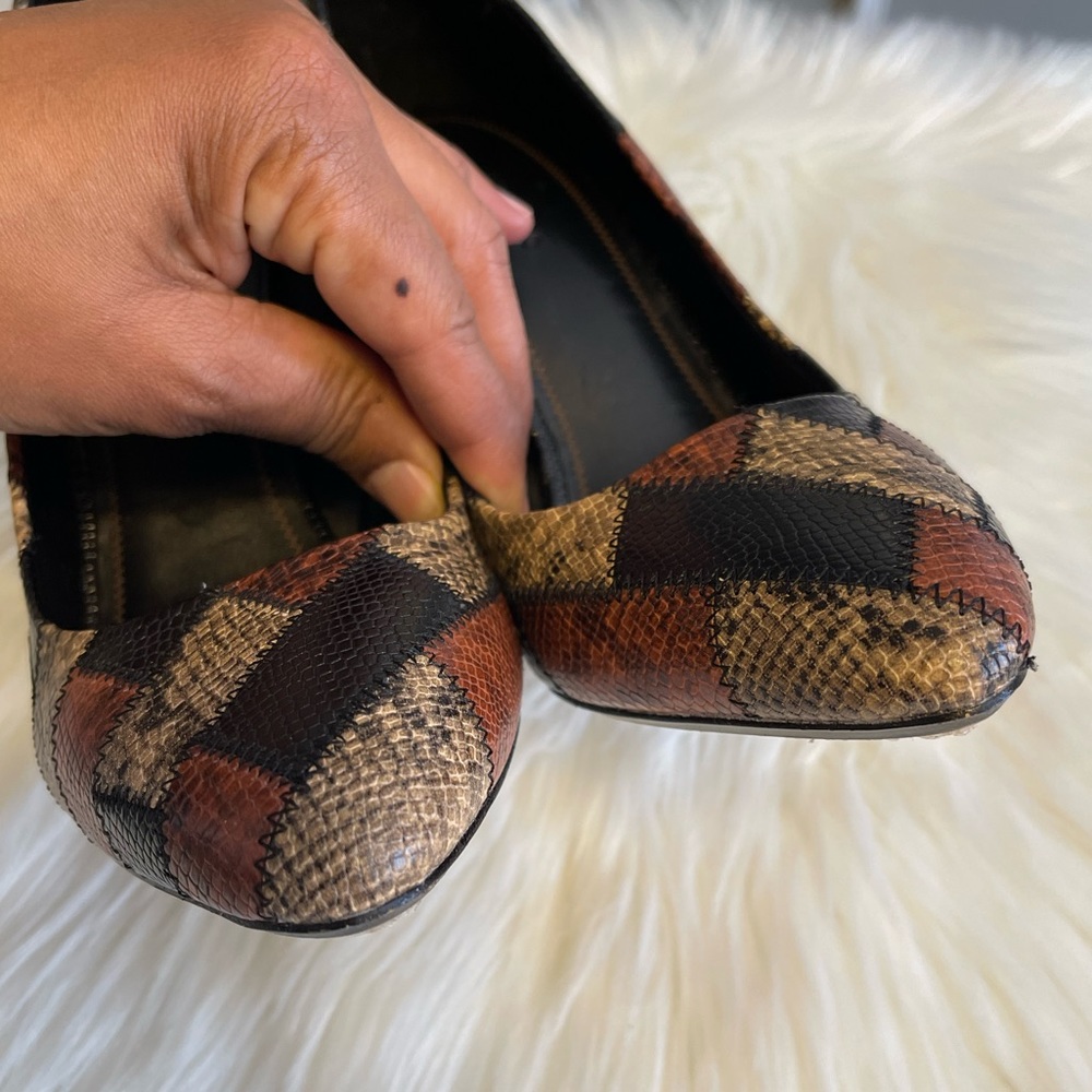 Zara Basic Black And Brown Patchwork Animal Print… - image 2